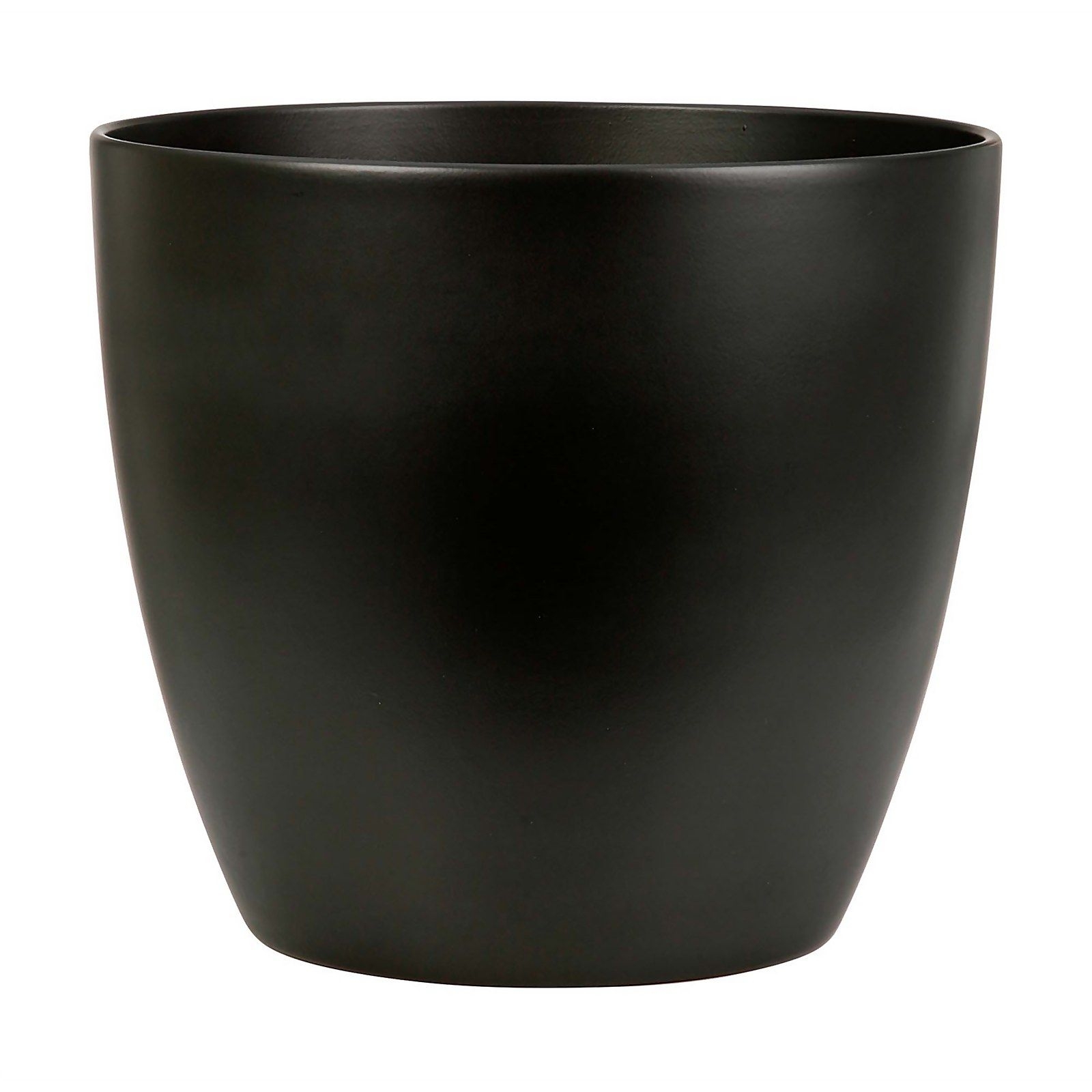 Classic Anthracite Ceramic Pot - 22cm Black