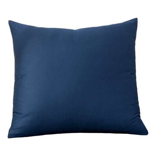 Cotton Sateen European Pillowcase Colour: Navy - Temple & Webster
