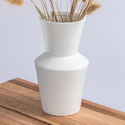 Dahlia Ceramic Vase Colour: White - Temple & Webster