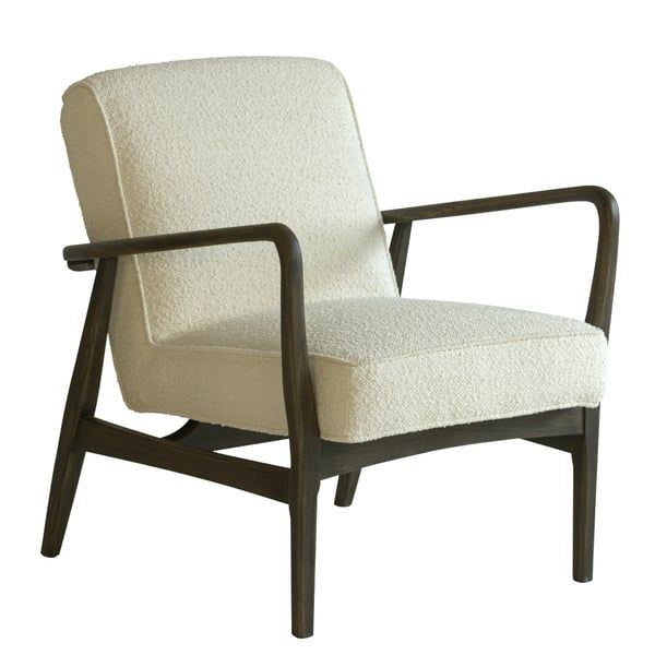 Dario, Armchair, Brown/White - Andrew Martin Boucle