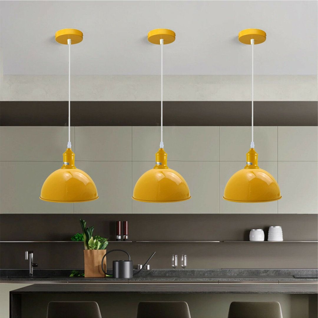 Dlayna 1 - Light Dome Pendant with PVC Accents