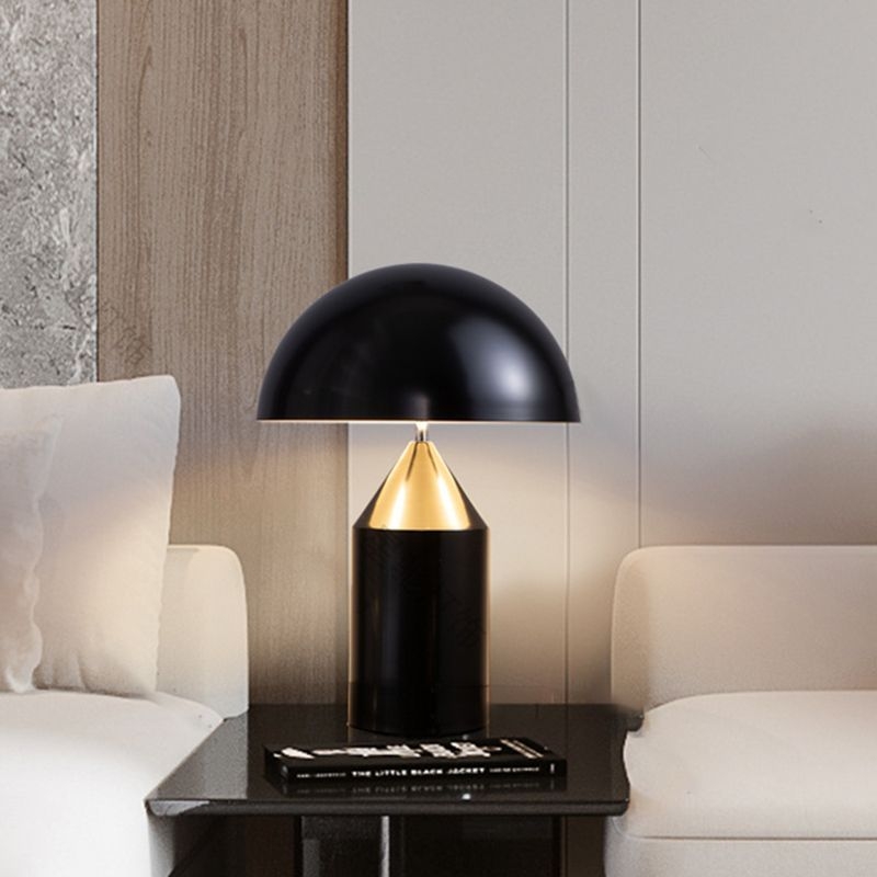 Dome-Shaped Nights and Lamp Modern Style Metal 1 Light Table Lamp - White / 14 / Rocker