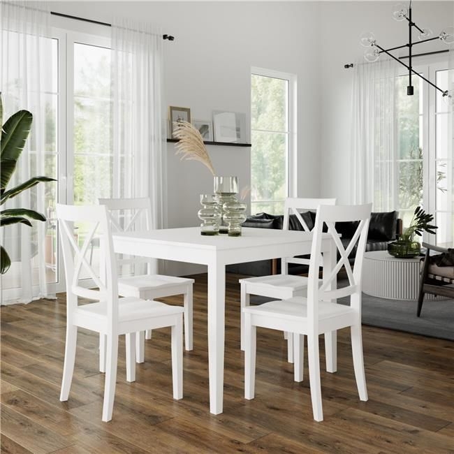 Dorel Living DA7514-W DHP Sunnybrook 5-Piece Dining Set  White