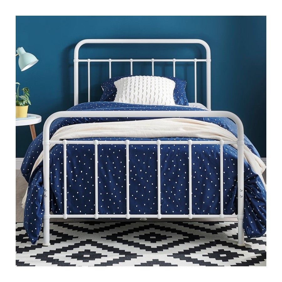 DukeLiving Charlie Metal Bed Frame White - Single