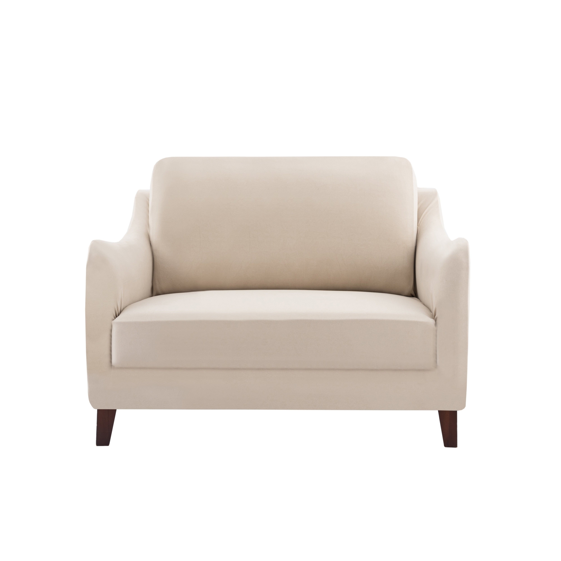Dunelm Soft Marl Armchair Cover Natural