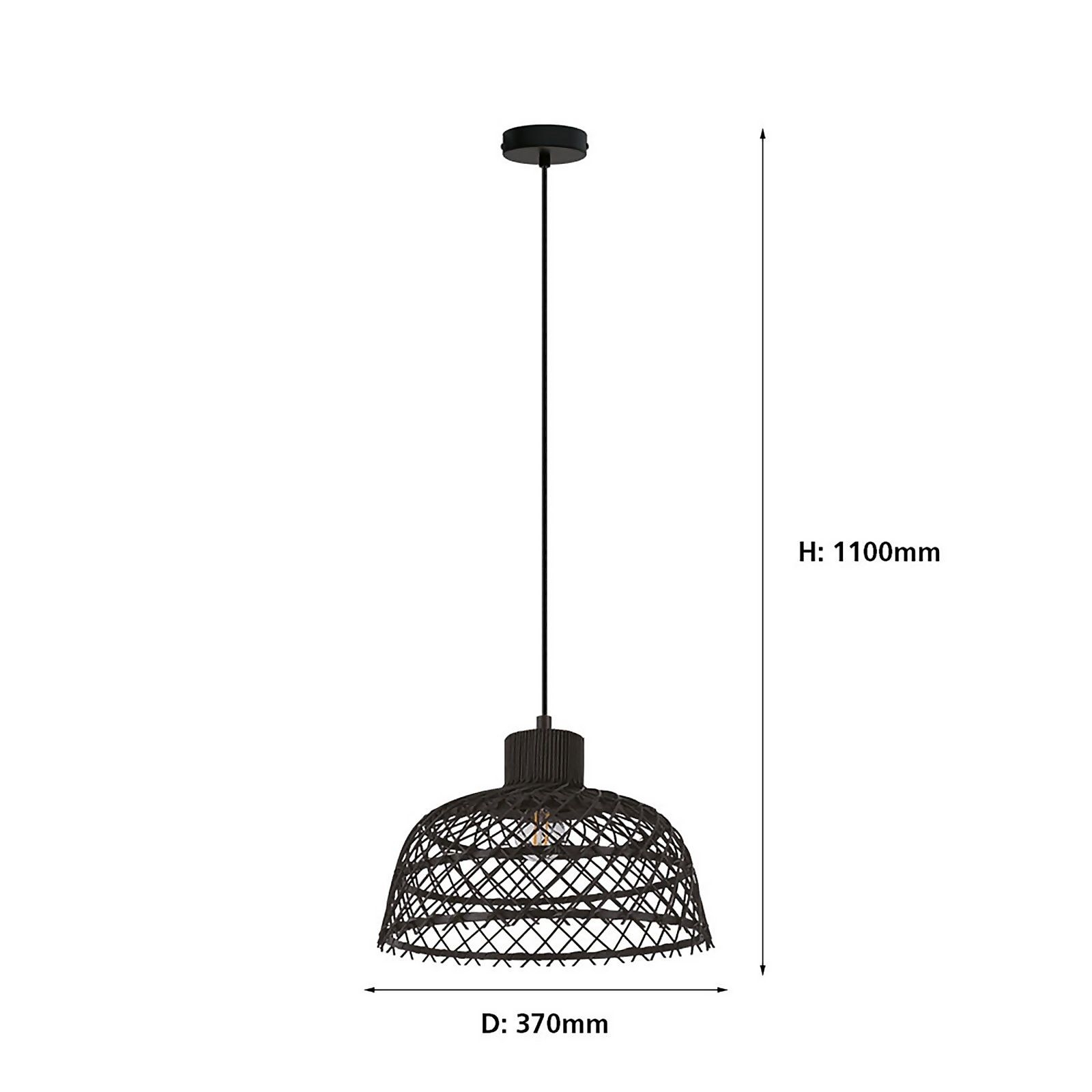 Eglo Ausnby Pendant Black