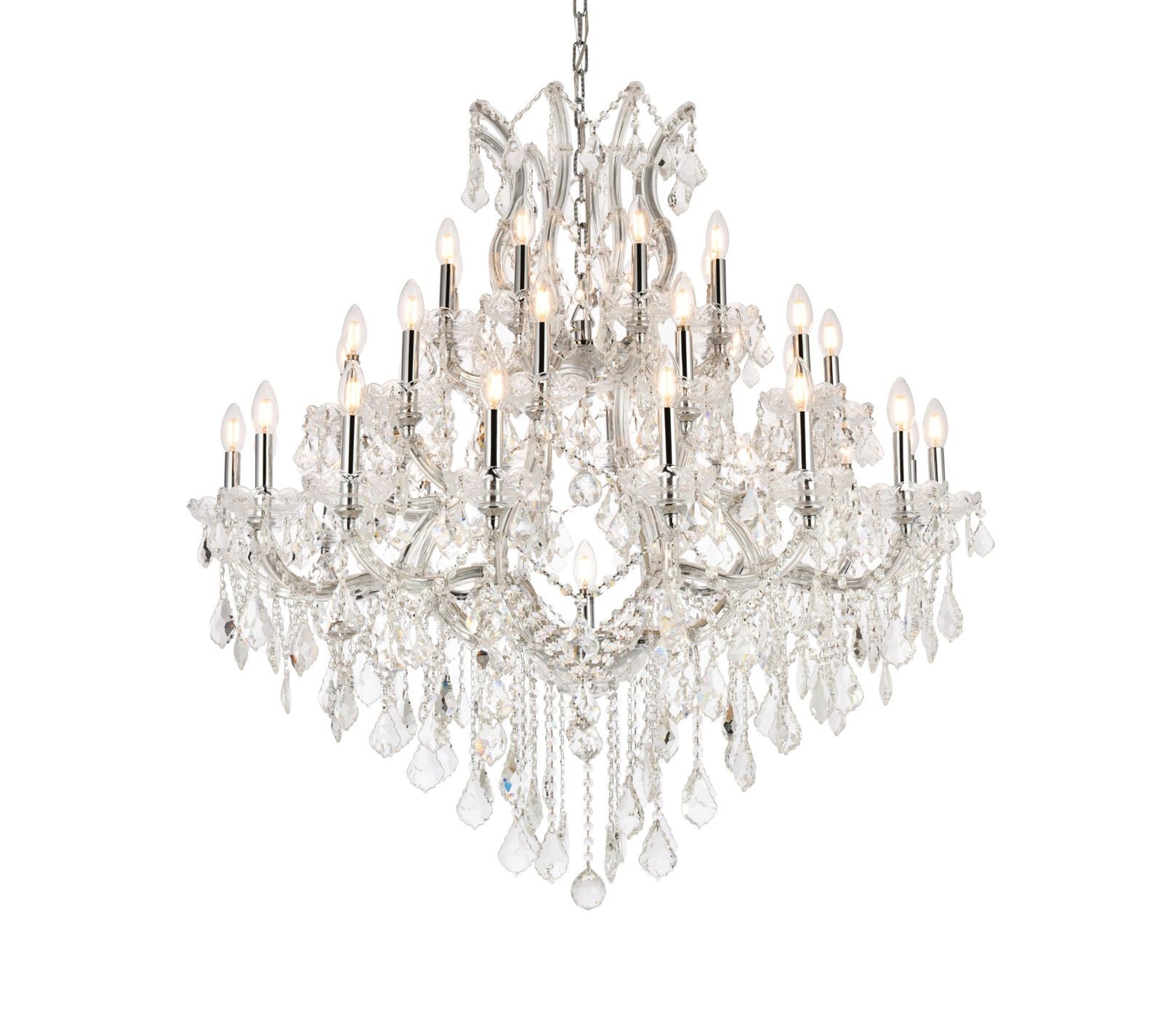 Elegant Lighting 2800g44/rc Maria Theresa 37 Light 44"w Crystal - Chrome