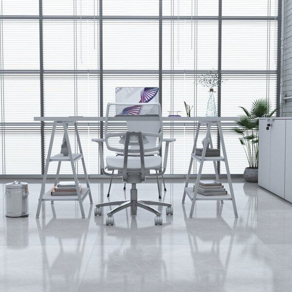 Escrivaninha Cavalete 150cm 4 Prateleiras Estilo Industrial K