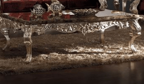 European-Style Royal Designed 1-2-3-Seater Leather Sofa-Set - Coffee Table
