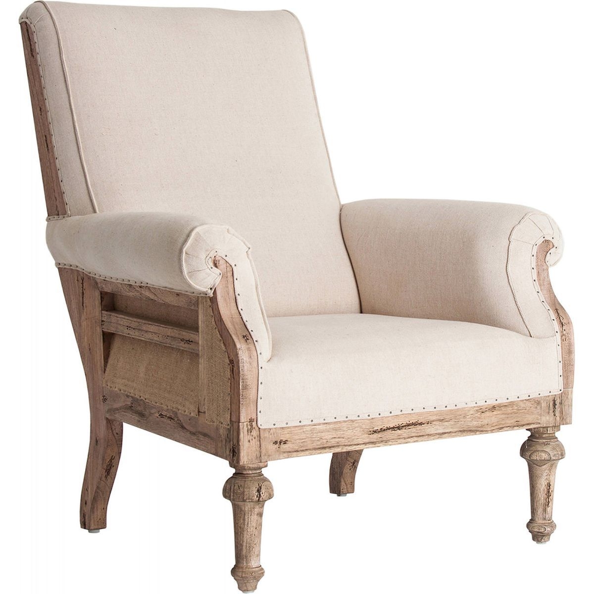 Fauteuil Shabby Chic En Bois Exotique