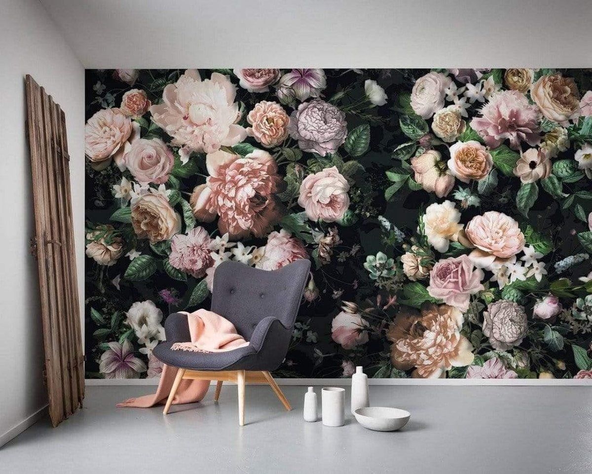 Fotobehang - Victoria Black 800x250cm - Vliesbehang