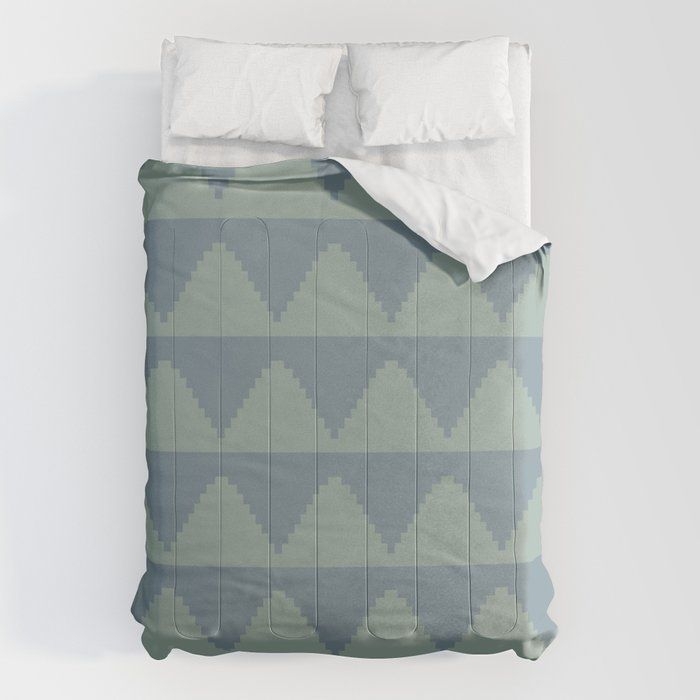 Geometric Pyramid Pattern Vii Comforter - Queen: 88" x 88" - Microfiber Polyester