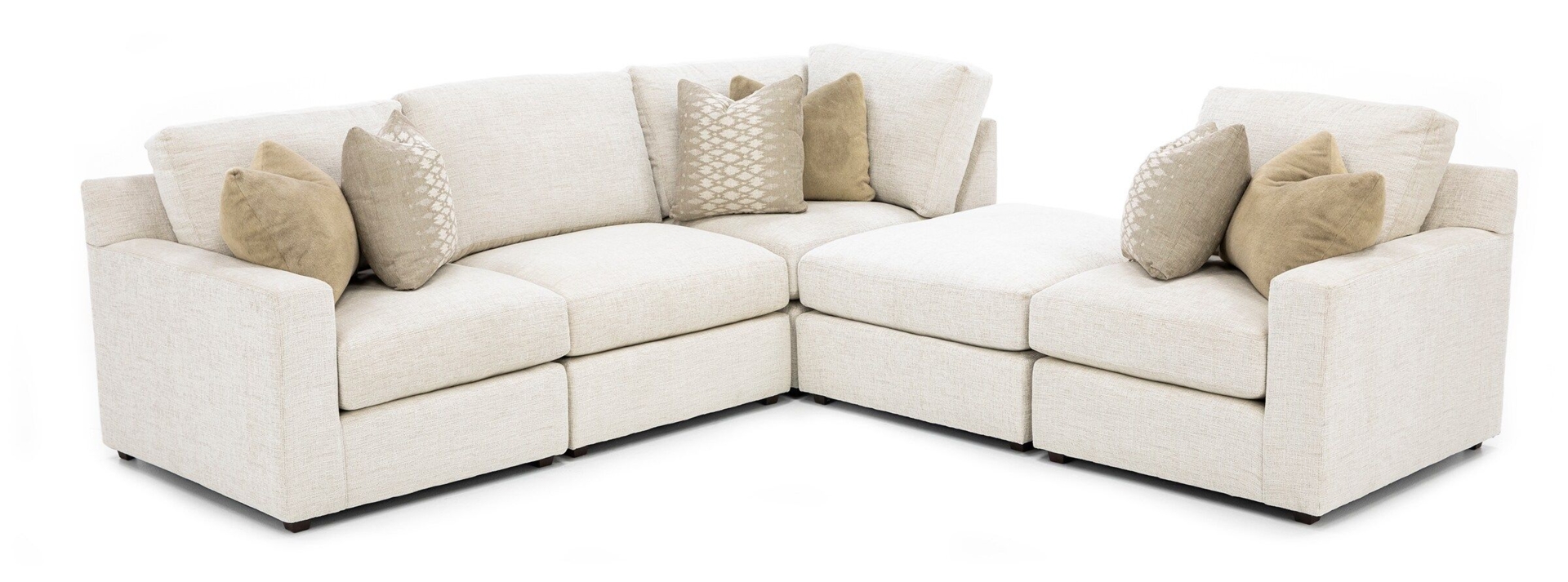King Hickory Soho 5-Pieces Modular | White | 112"w X 36"h X 112"l | Performance Fabric | Contemporary