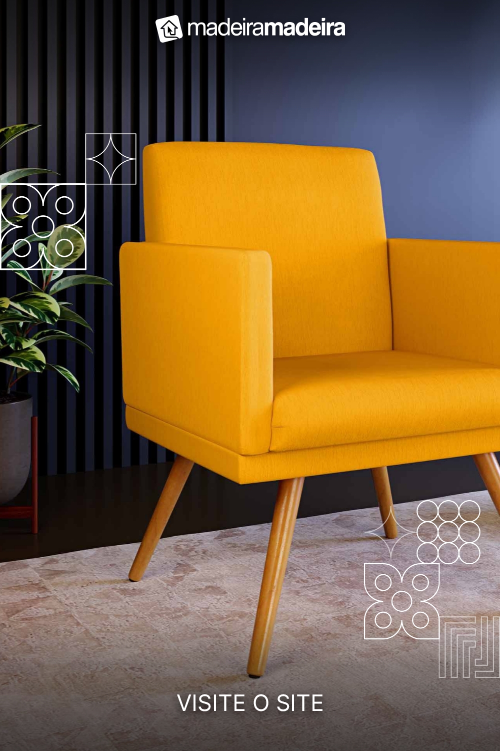 KIT c/ 2 Poltronas Decorativas Paloma Veludo slim - Star Confort - grazi ouro