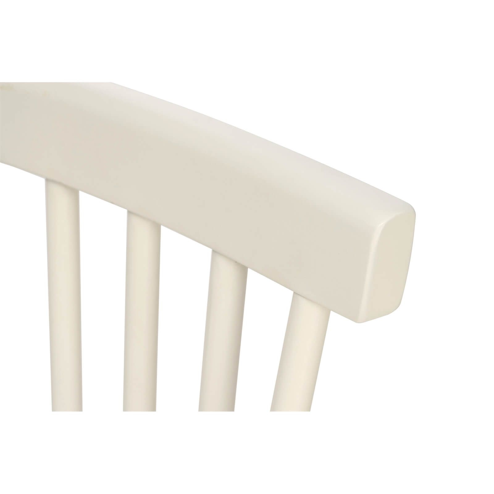 Laura Spindle Back Chair - Set of 2 - Ivory White