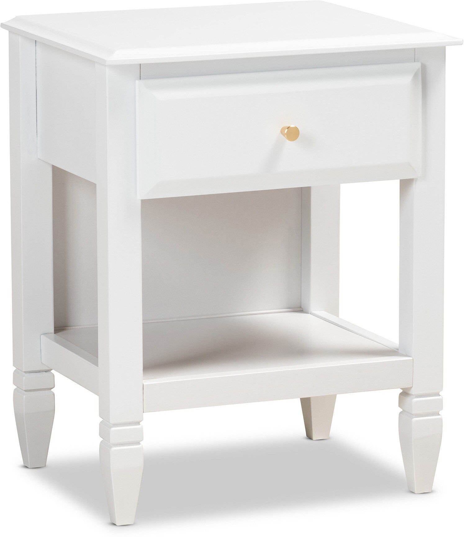Letitia Nightstand - White/Gold