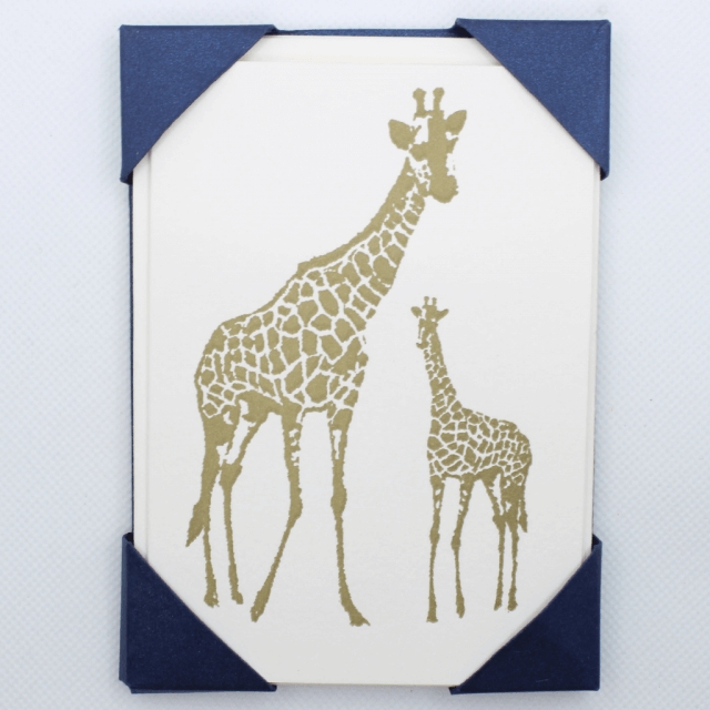 Letterpress Cards (set of 5) - Gold Bee