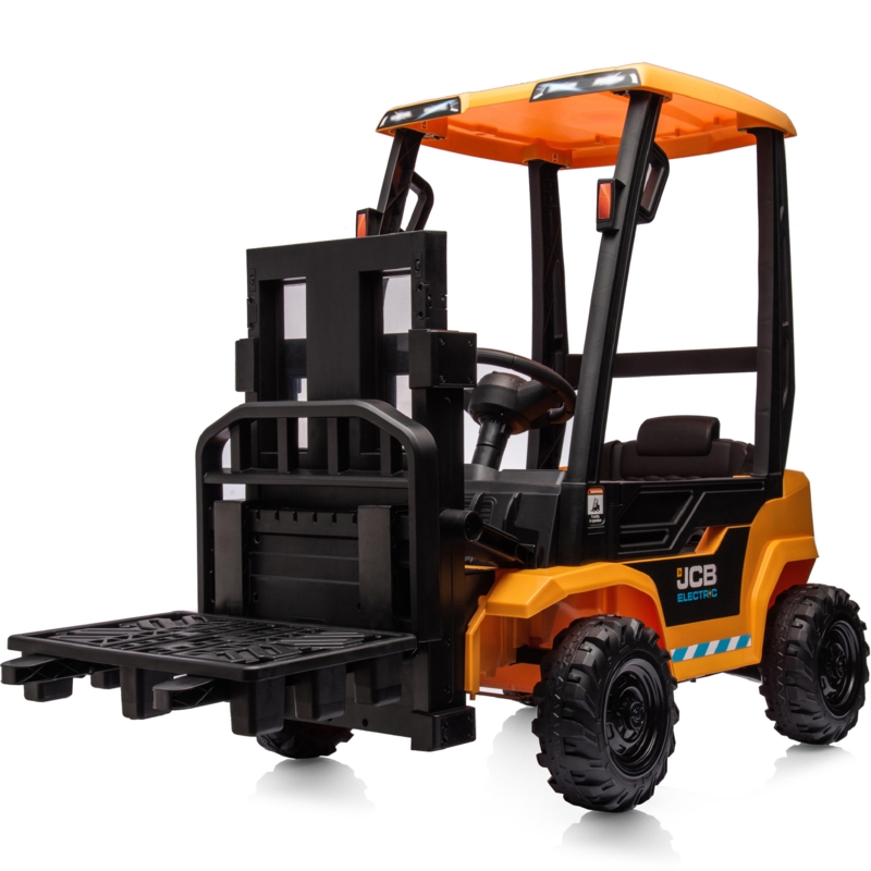 Licensed JCB Kids Ride on Forklift Car, 12V Ride-On Construction Toys with Remote & Lifting Pallet