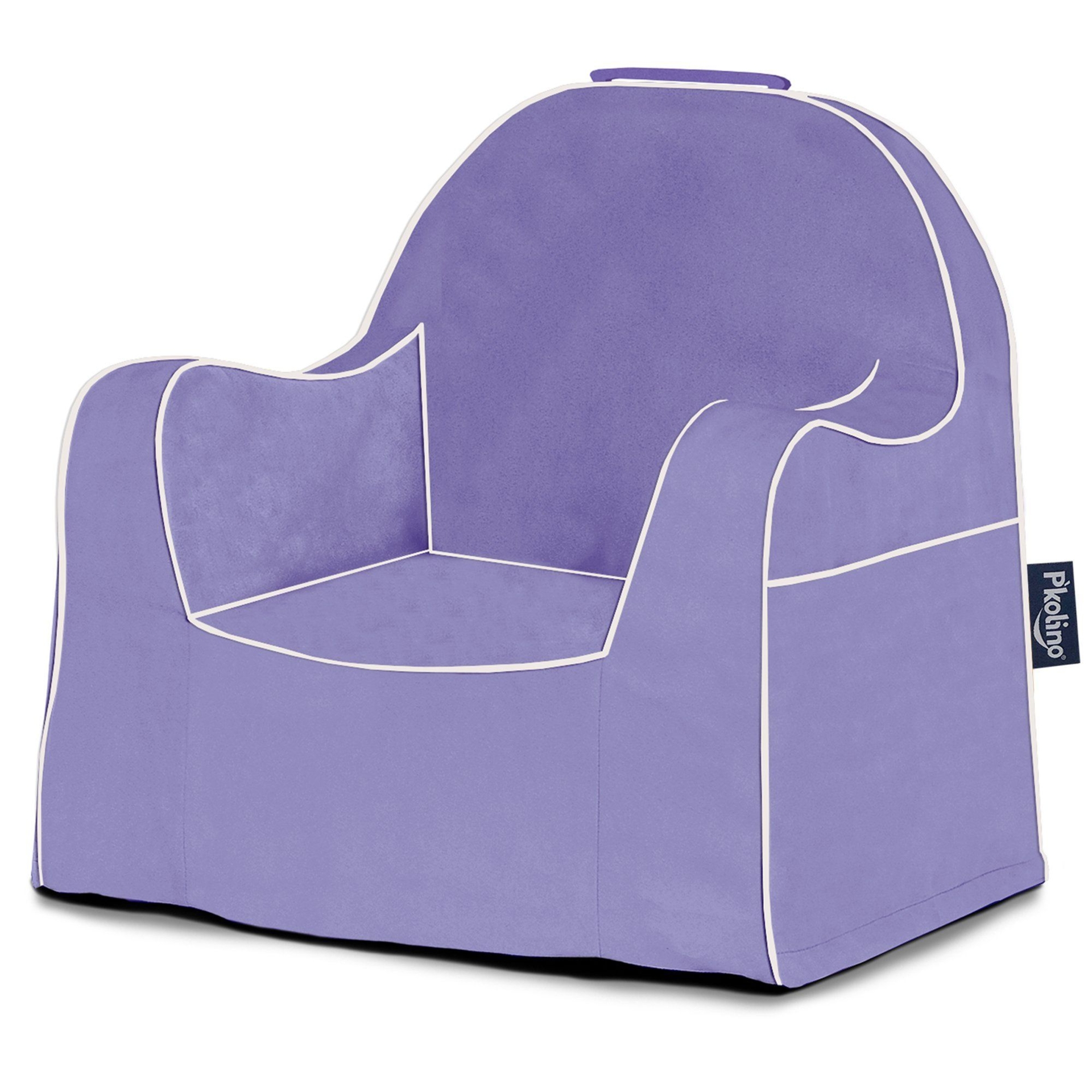 Little Reader Chair - Light Purple with white piping