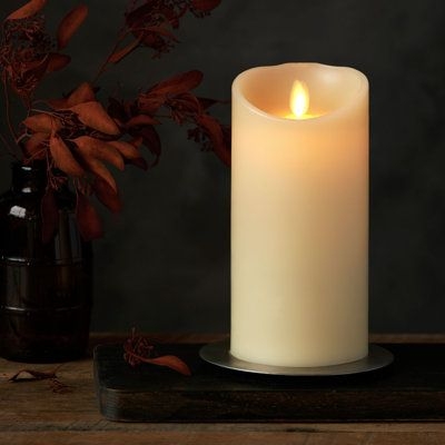 Luminara Vanilla Honey Scented Flameless Candle Paraffin in White | 7 H x 3.5 W x 3.5 D in | Wayfair