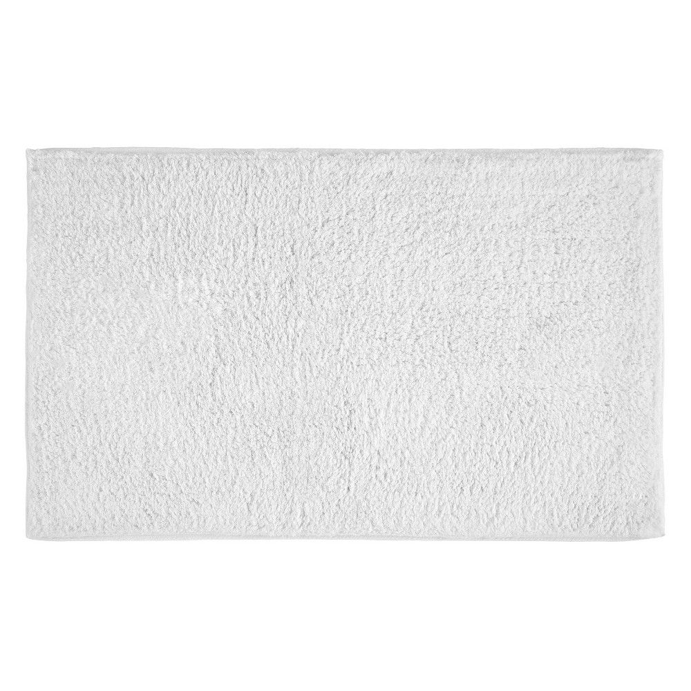 mDesign Nate Home by Nate Berkus Non-Slip Cotton Bath Rug - White, 21 x 34