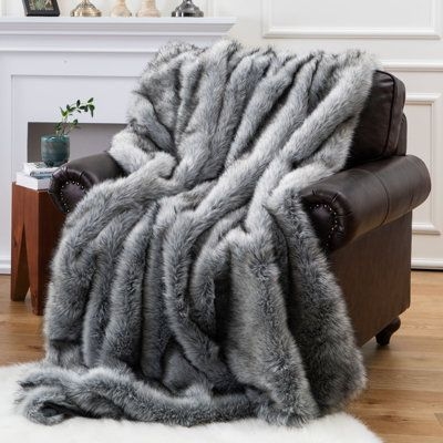 Mercer41 Faux Fur Throw, 50"x60" | 50" W x 60" L | Wayfair