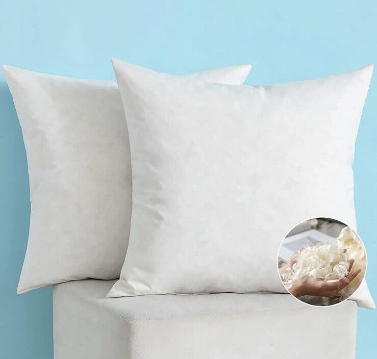 Miulee Set Of 2 Decorative Throw Pillow Inserts, Down And Feather Cotton Fabric