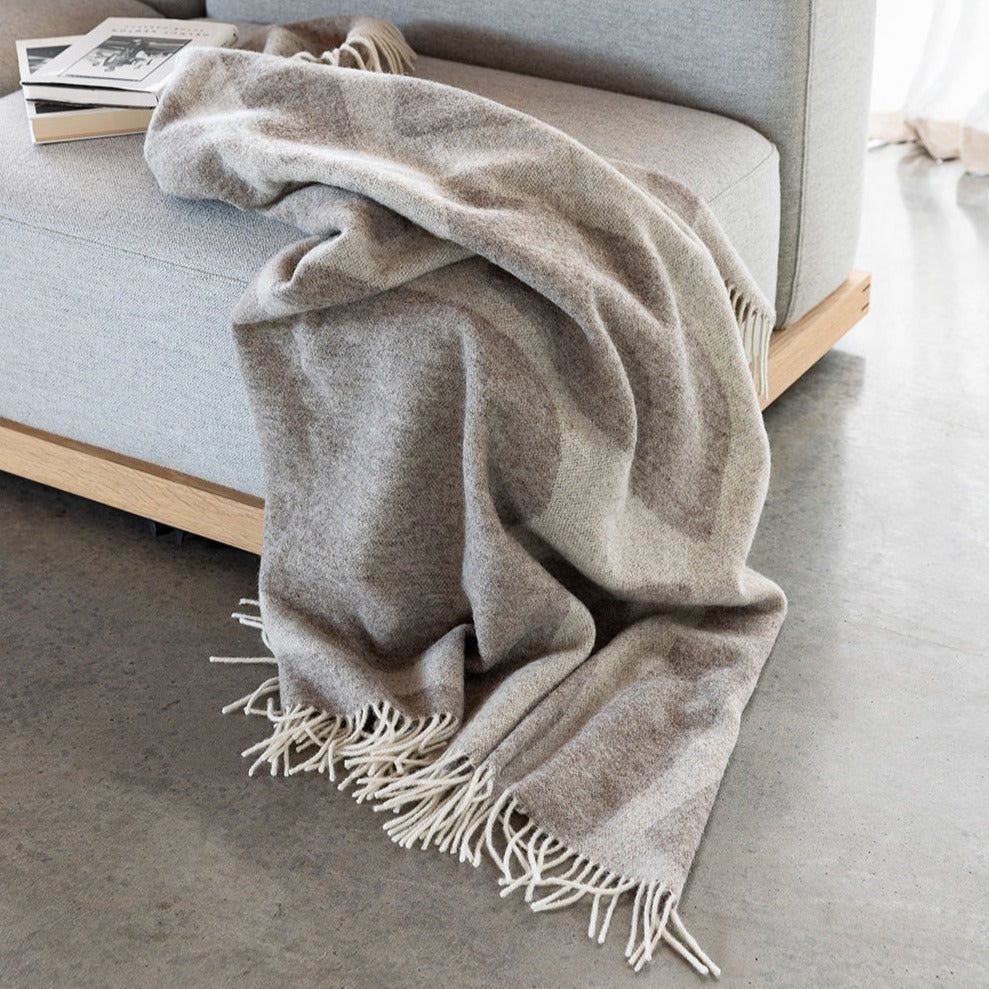 NZ Wool Throw - Flagstone Fawn