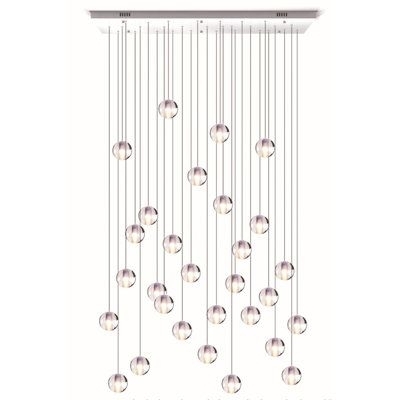 Premiere Luminaire 29 - Light Cluster Globe Pendant in Gray, Size 2.0 H x 48.0 W x 14.0 D in | Wayfair