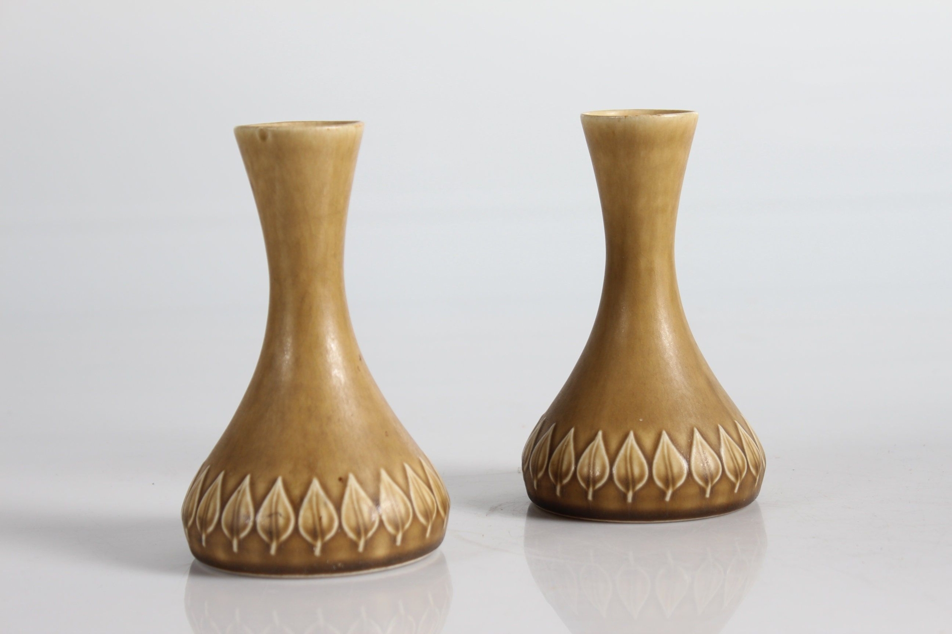 Quistgaard - Relief Set of 2 Vases - Danish design Mid Century Modern