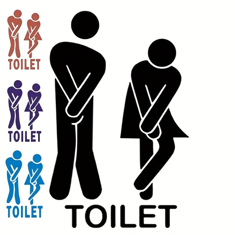 Removable Cute Male Toilet Toilet Toilet Wall Sticker Home Diy Decoration Art Decals