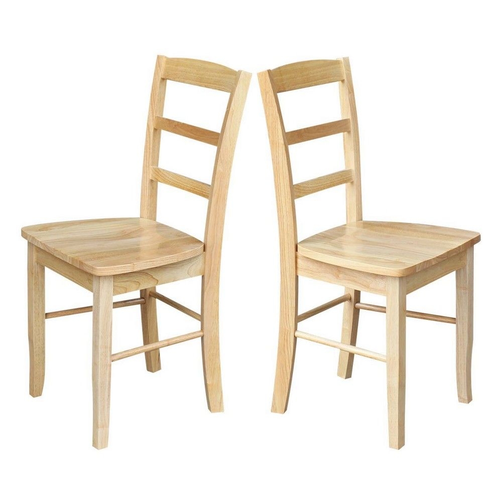 Set of 2 Madrid Ladderback Chairs Natural - International Concepts