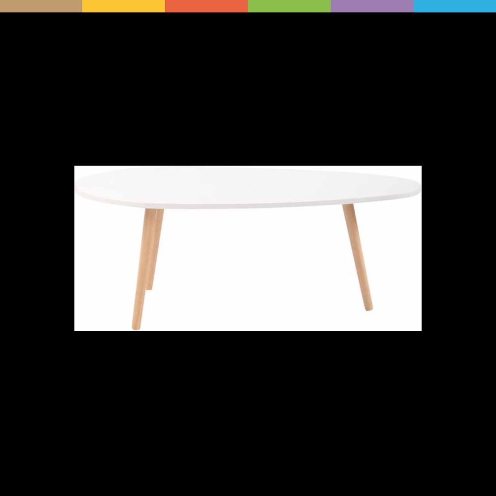 Swisshandel24, Couchtisch, Tisch Herning Gross Natura, weiss