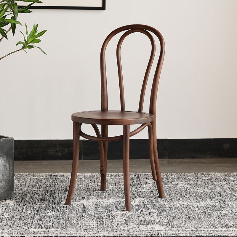 Traditional Beech Windsor Back Chair Natural Wood Dining Chair (Set of 2) - Smoke Gray