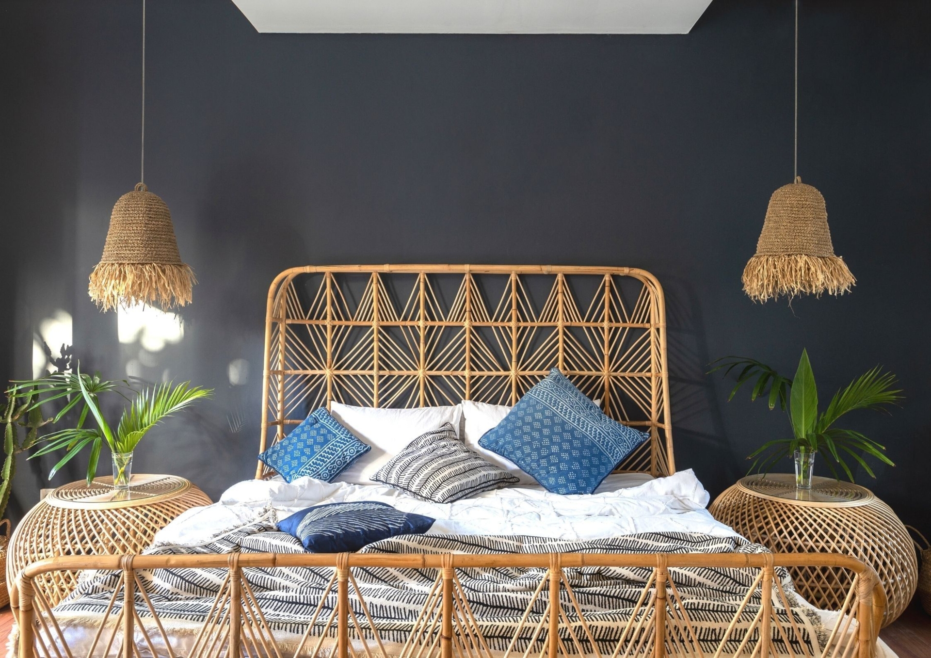 Ubud Boho Rattan Bed Frame - Single 60x80 Inches