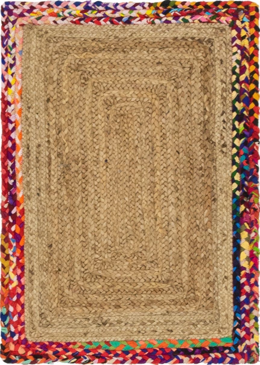 Unique Loom Manipur Braided Jute BJT009NAT Natural Rug - 4'0 X 6'0 - Rectangular