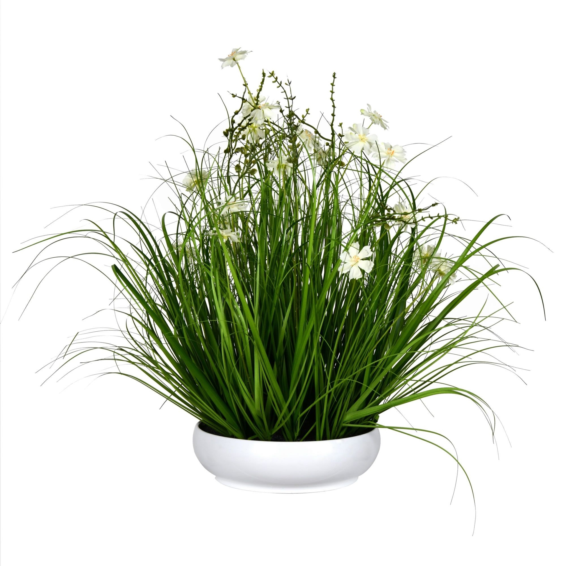 Vickerman 25-in Cream Indoor Mixed Greenery Artificial Plant in Off-White | FV190425