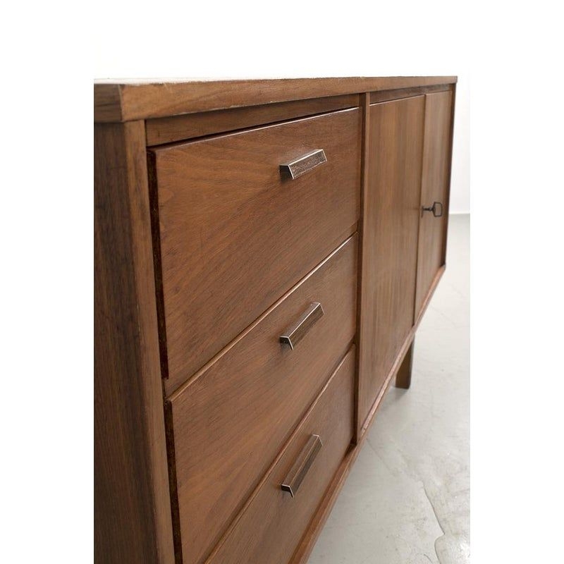Vintage Brown Wood Sideboard