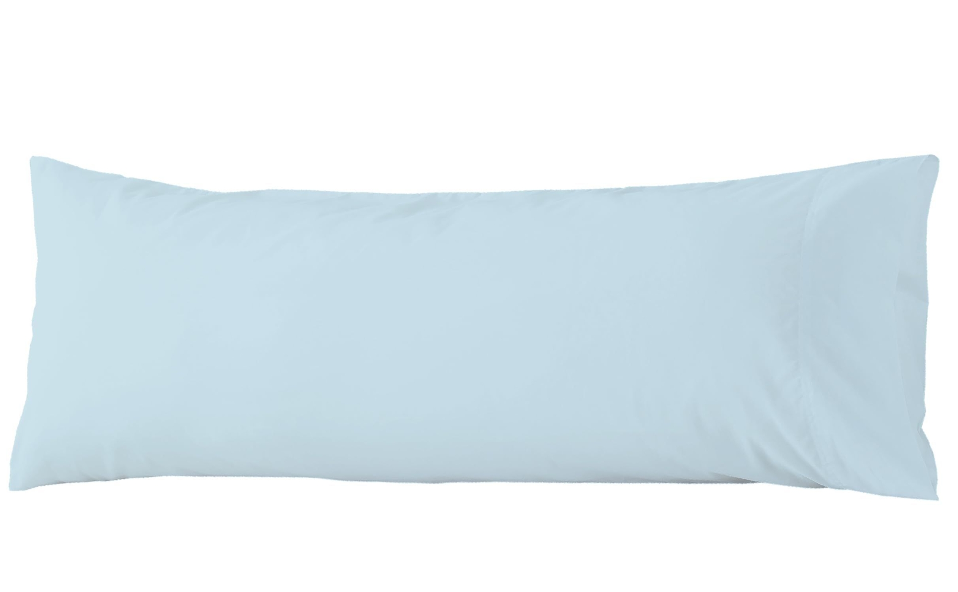 WhatsBedding Body Pillow Cover Cotton Fabric, Long Pillow Case Breathable & Skin-Friendly, Envelope Closure - Light Blue (21x54 inch)
