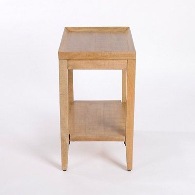 Wood Hughes Side Table, Tan, 20L x 14W 24H | Kirkland's Home