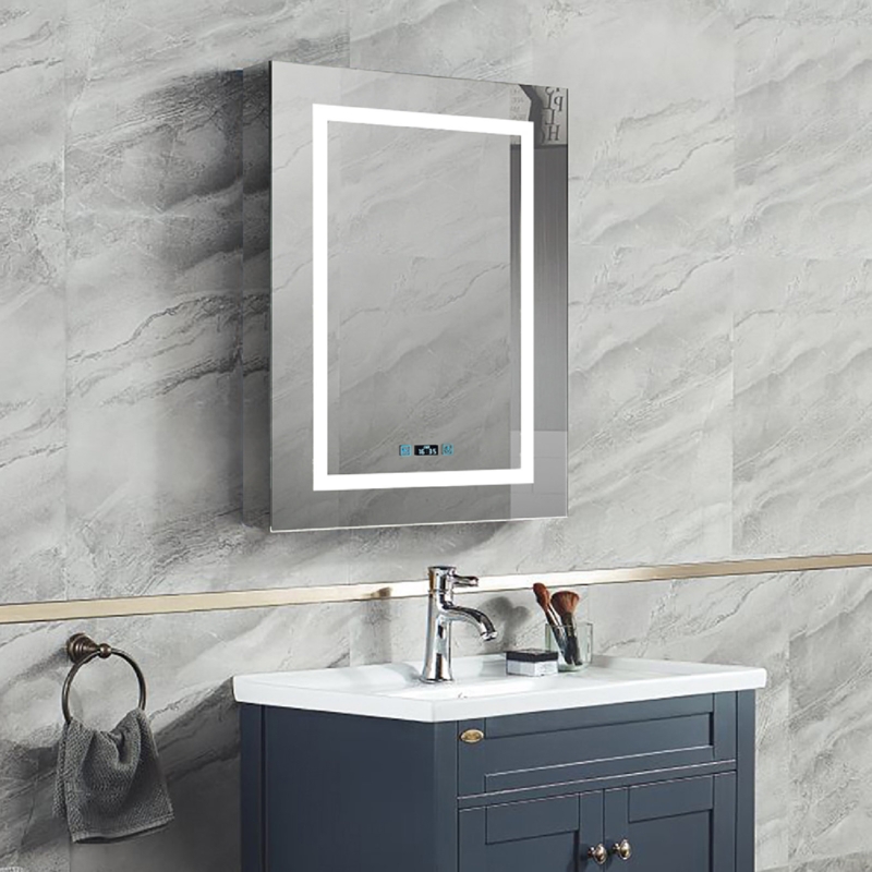 19.68'' W 27.55'' H Surface Frameless Medicine Cabinet with Mirror and 3 Adjustable Shelves