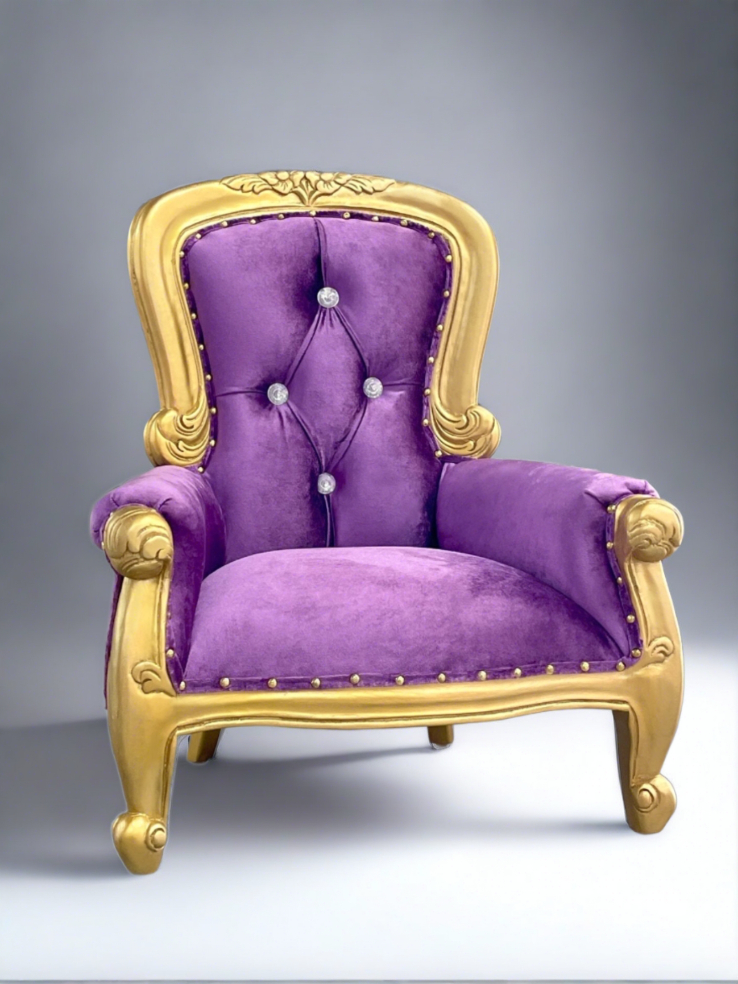 26" Kids' Tiara   Gold/Purple velvet
