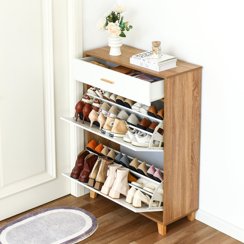 30 Pair Shoe Storage Cabinet Fit for US Size 10.5