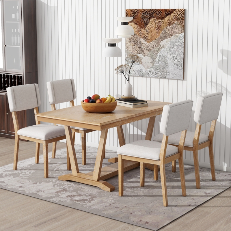 5 - Piece Trestle Dining Set