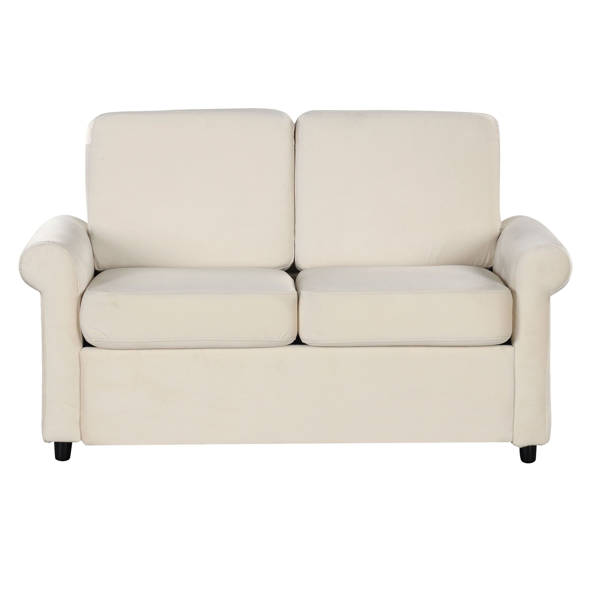 57.4" Pull Out Sofa Bed,Sleeper Sofa Bed with Premium Twin Size Mattress Pad