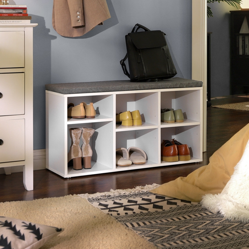 6 Pair Shoe Storage Bench