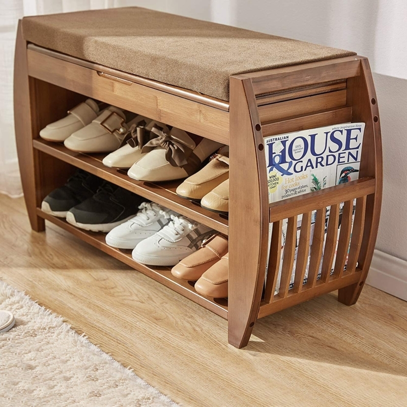 6 Pair Shoe Storage Bench
