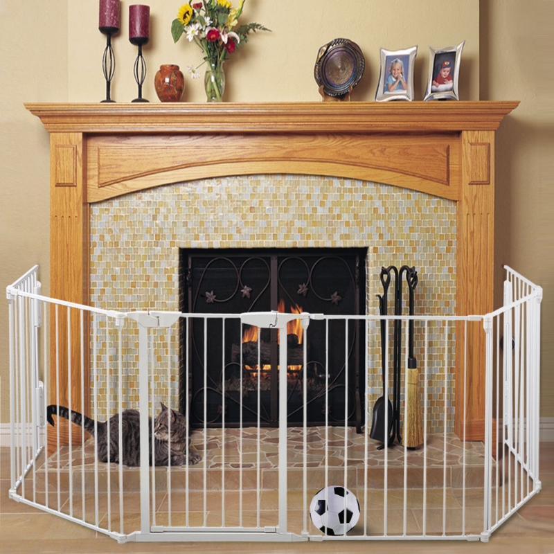 6-Panel Folding Baby Gate Dog Gate Playpen Safety Fence
