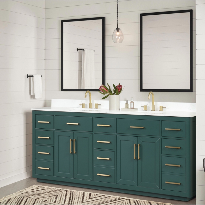 84'' Double Bathroom Vanity with Quartz Top