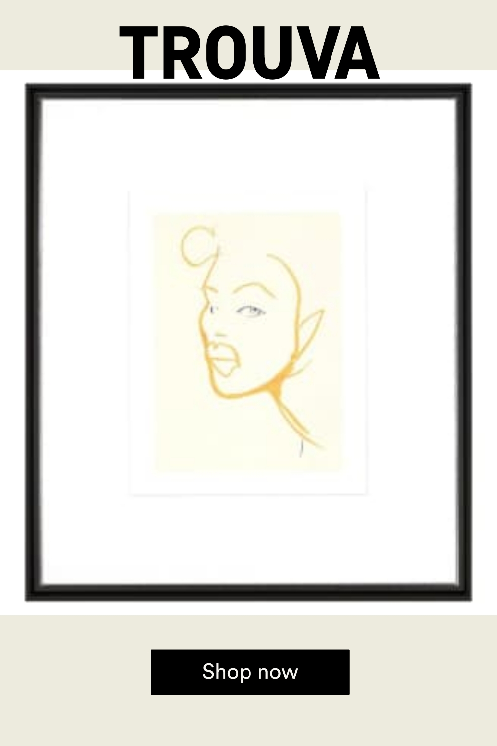 Ablo Blommaert nv Wall Art Silhouette 03 Framed Black
